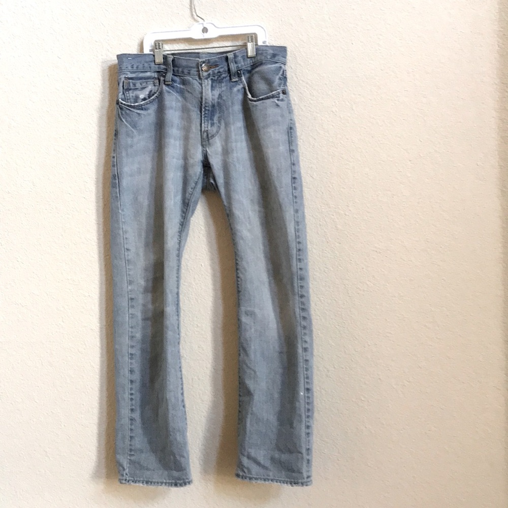 American Eagle exclusive jeans blue and white